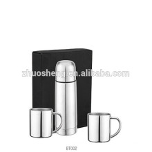 hot seller stainless steel vacuum water flask with carry strap 500ml +2*300ml